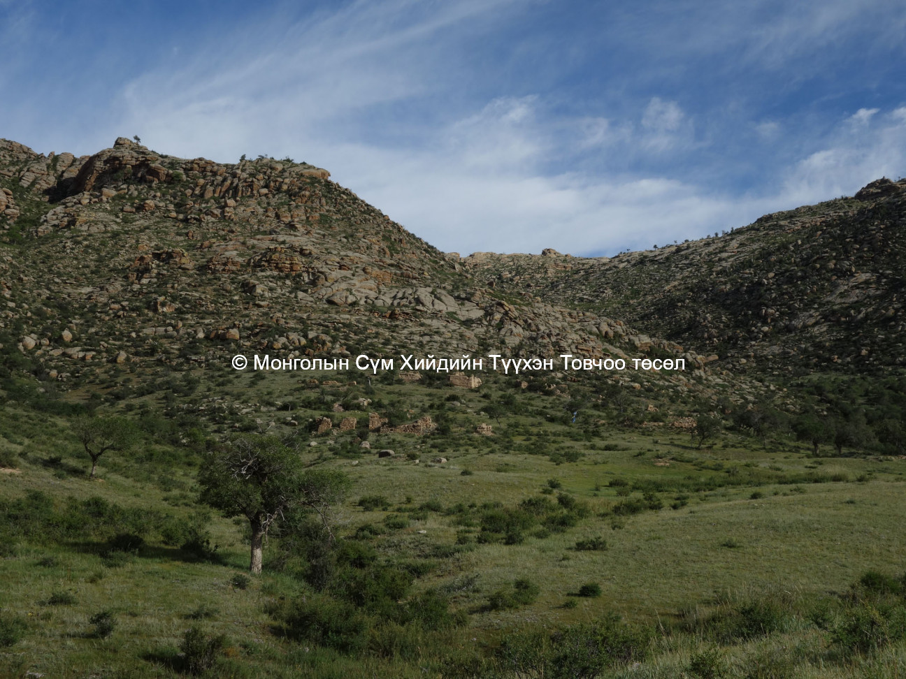 View of the west side of the site from the valley 